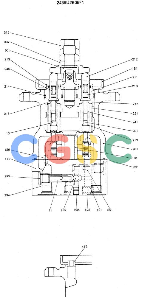 神钢零件查询(MD240C) - EXCAVATOR ASN LLU00601 (1/80-12/06) (16-007) - VALVE ASSY, PILOT Kobelco