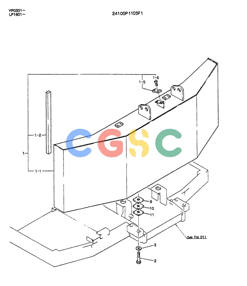 神钢零件查询(K905ALC) - EXCAVATOR ASN YP0301 (1/86-12/03) (01-003) - COUNTER WEIGHT ASSY Kobelco