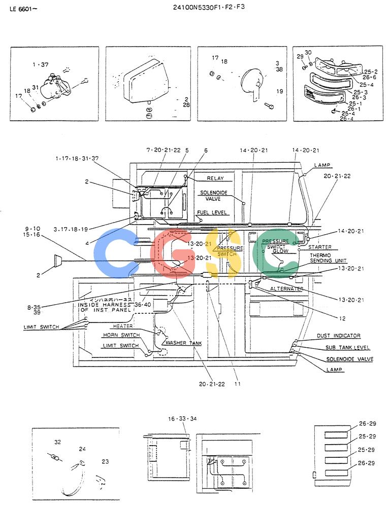 神钢零件查询(K903) - MARK II EXCAVATOR BTW LE6601 - LE7871 (1/88-12/03) (05-022) - WIRING ASSY, ELEC (FOR WRIST CONTROL) Kobelco