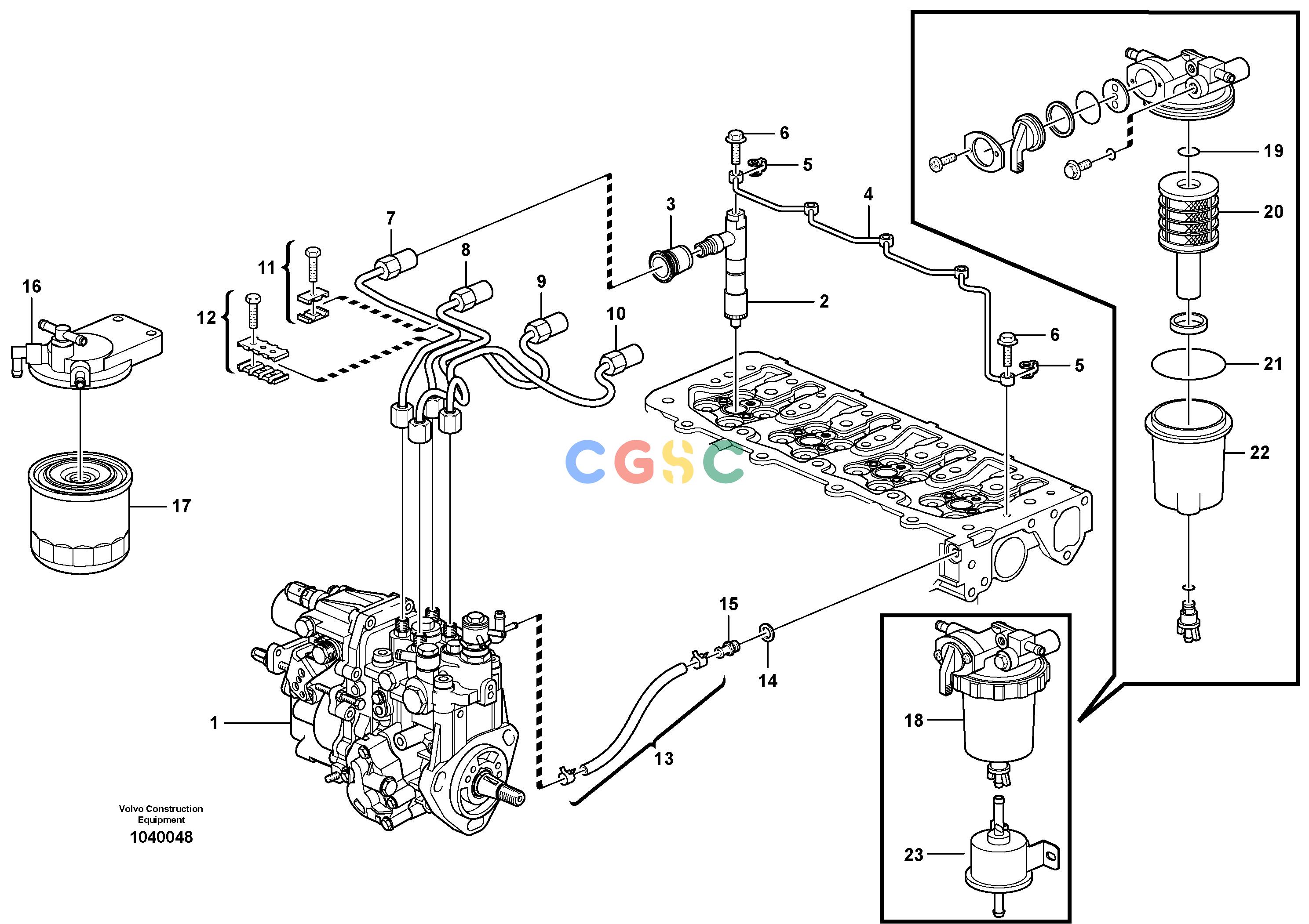沃尔沃零件查询MC70B Fuel lines and injectorsS/N 71000 -11858382-11858378VOE11858382NoneAutodata Volvo online