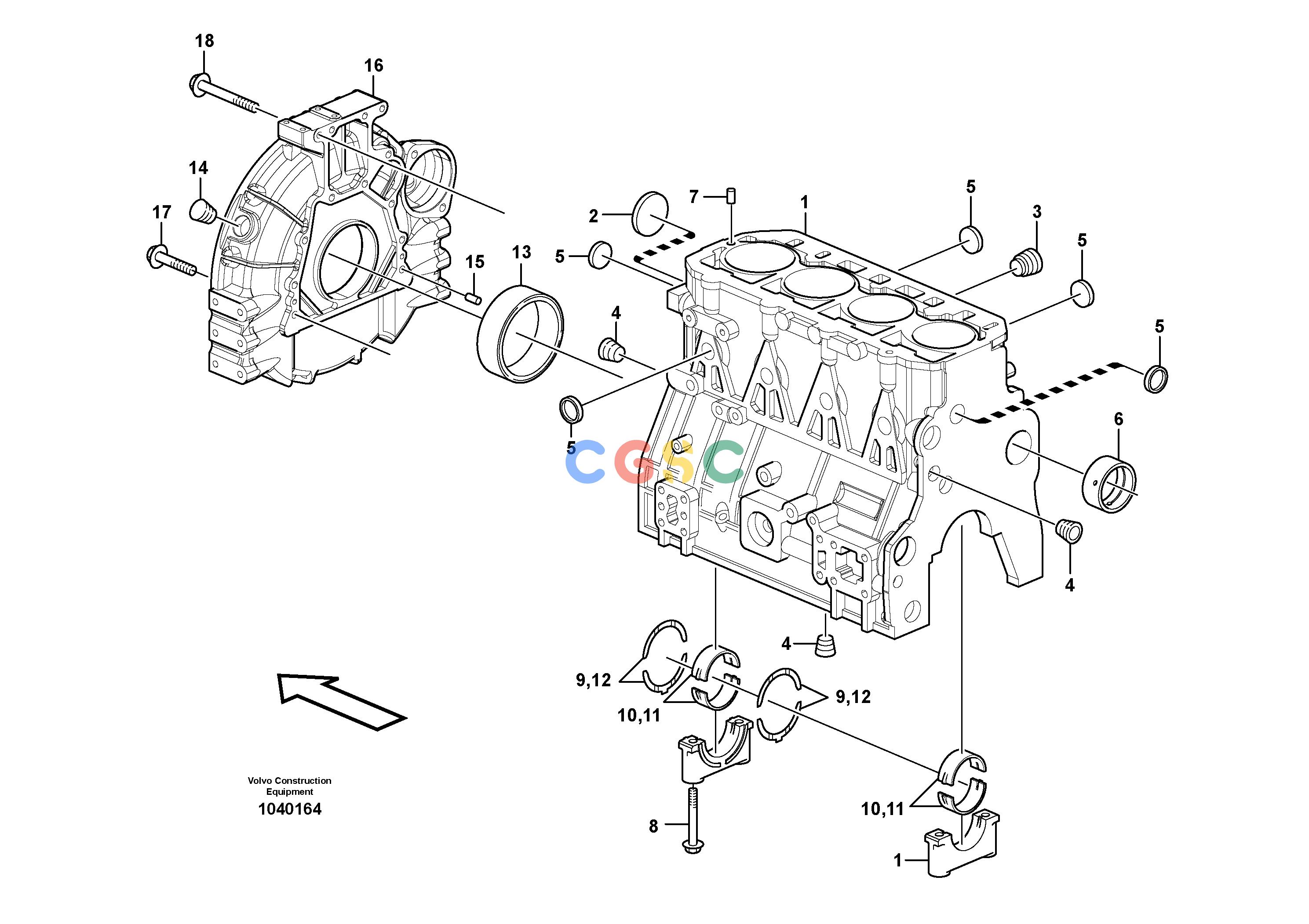沃尔沃零件查询MC90B Cylinder blockS/N 71000 -11858384, 11858385-NoneVOE11858384NoneAutodata Volvo online