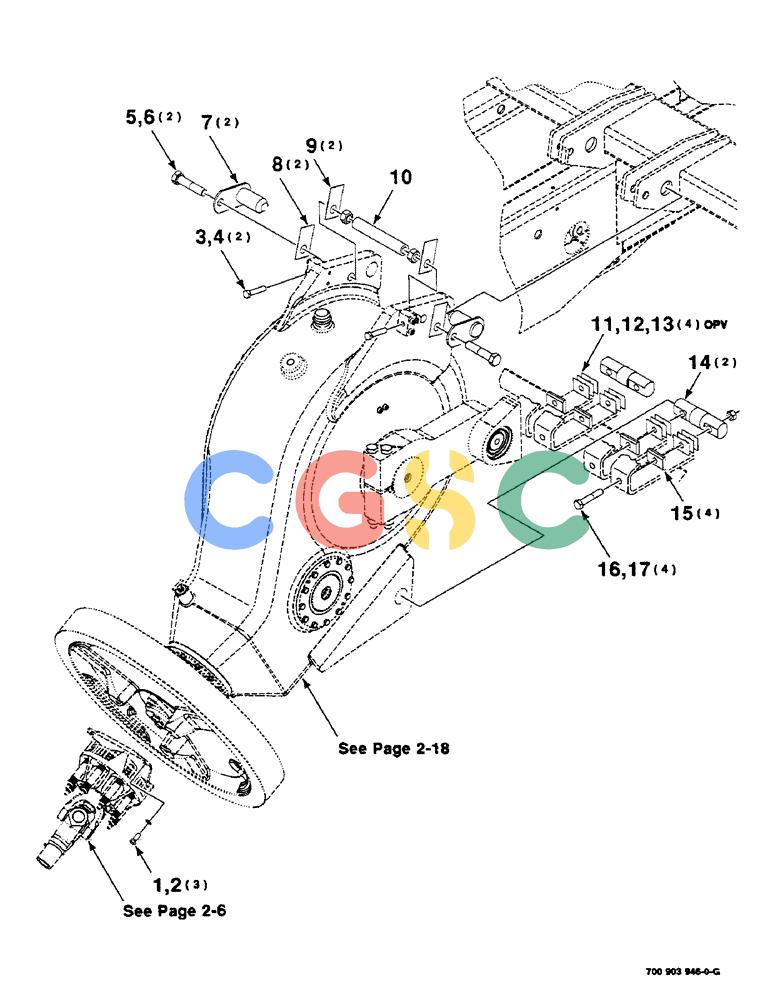 凯斯零件查询(8585) - CASE IH LARGE (3 X 4) RECTANGLER BALER (1/98-12/00) (2-16) - GEARBOX MOUNTING ASSEMBLY Case Agriculture