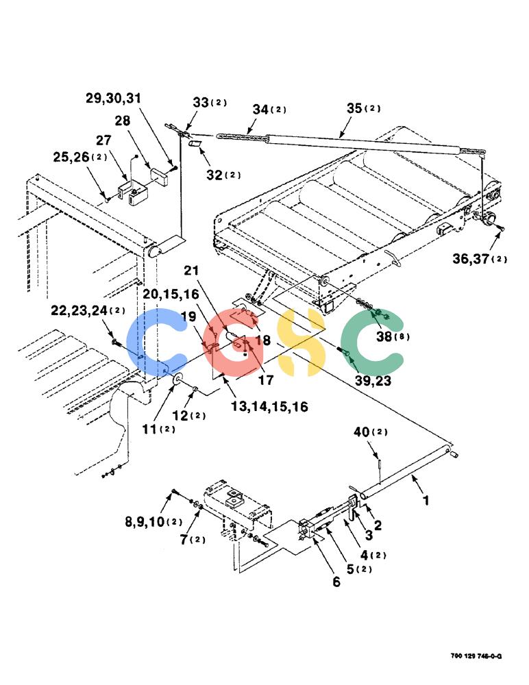 凯斯零件查询(8585) - CASE IH LARGE (3 X 4) RECTANGLER BALER (1/98-12/00) (9-24) - BALE ROLLER CHUTE ASSEMBLY, (CON'T) Case Agriculture