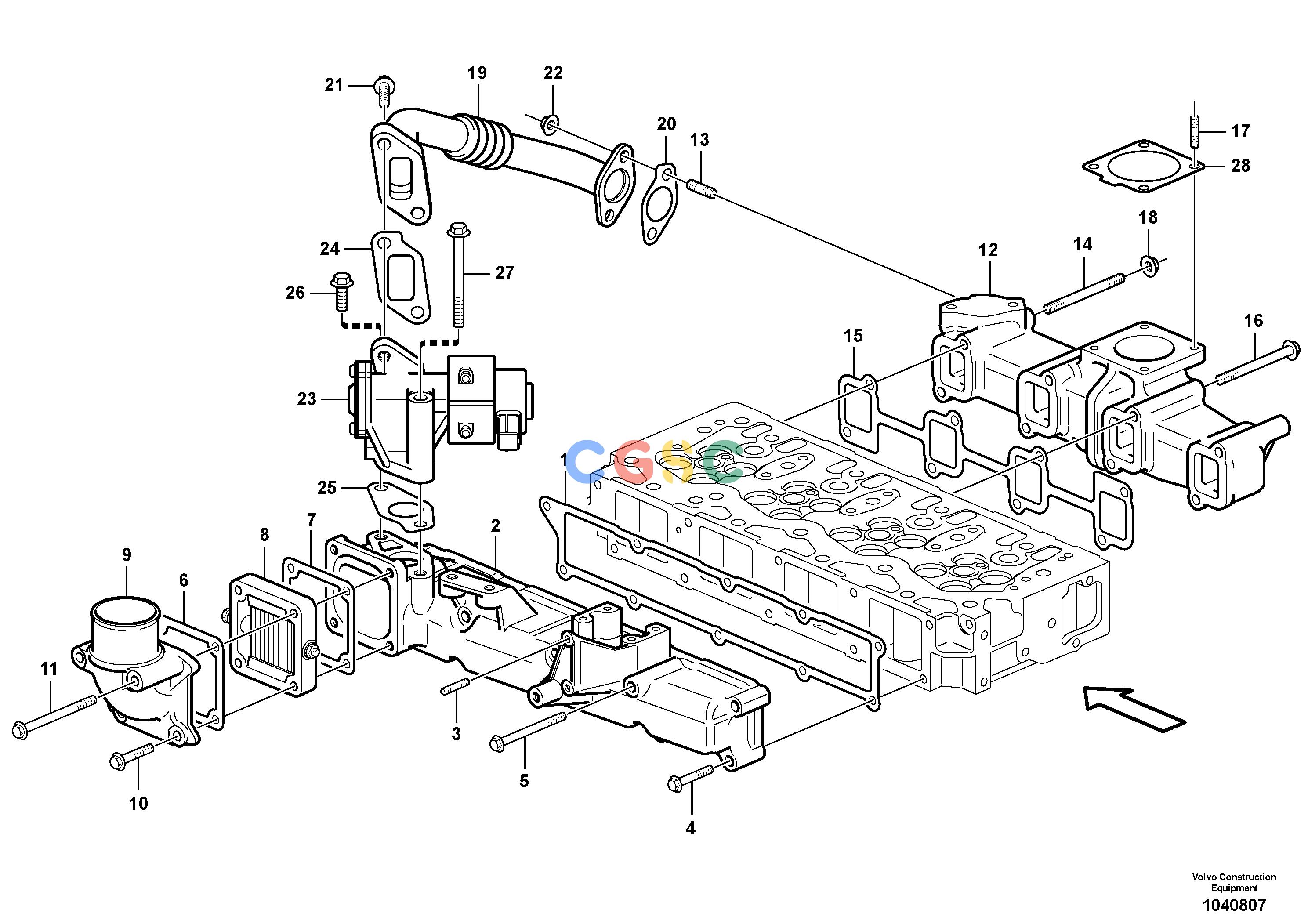 沃尔沃零件查询MC80B Inlet manifold and exhaust manifoldS/N 71000 -11858383-NoneVOE11858383NoneAutodata Volvo online