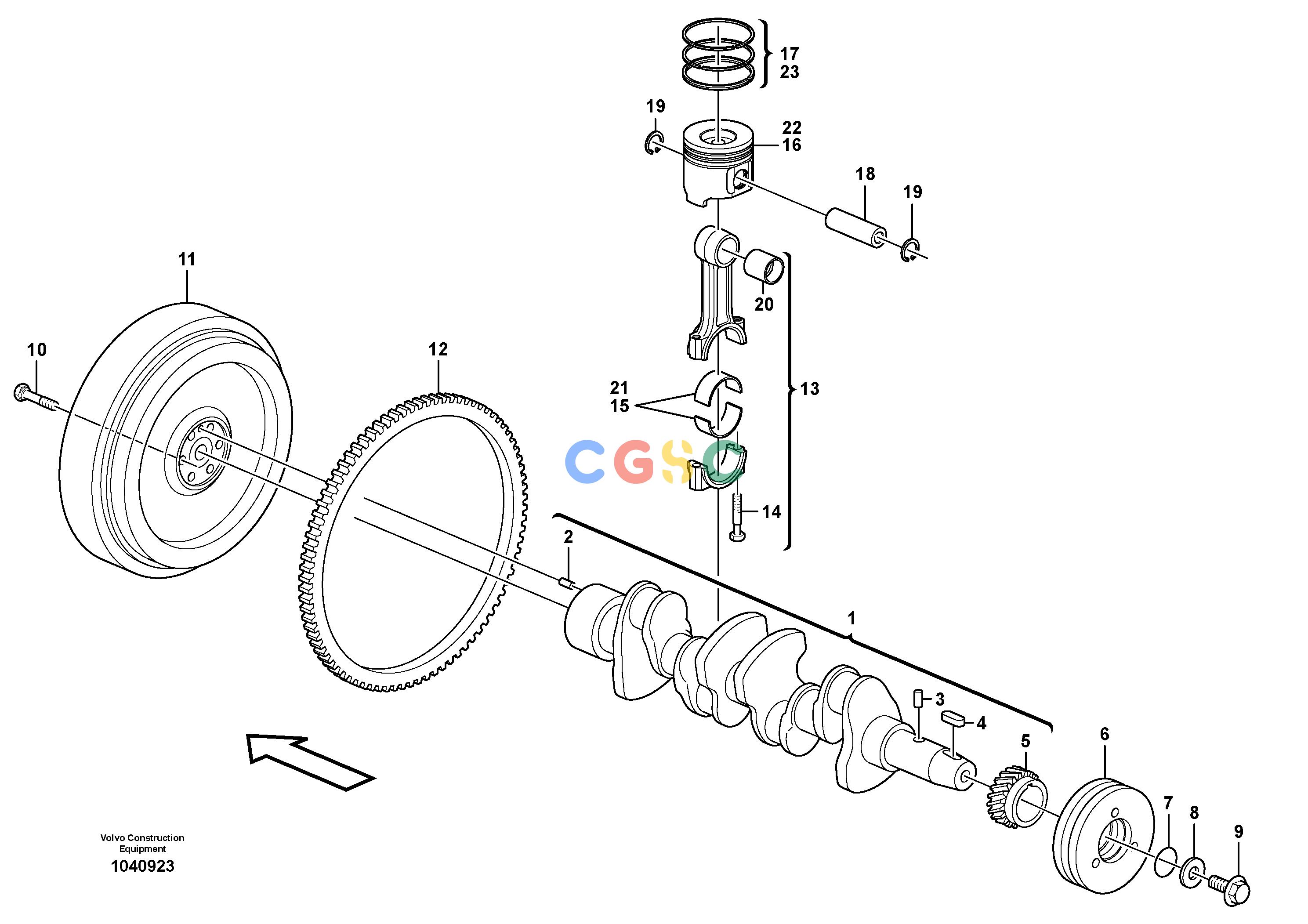 沃尔沃零件查询MC80B Crankshaft and related partsS/N 71000 -11858383-NoneVOE11858383NoneAutodata Volvo online