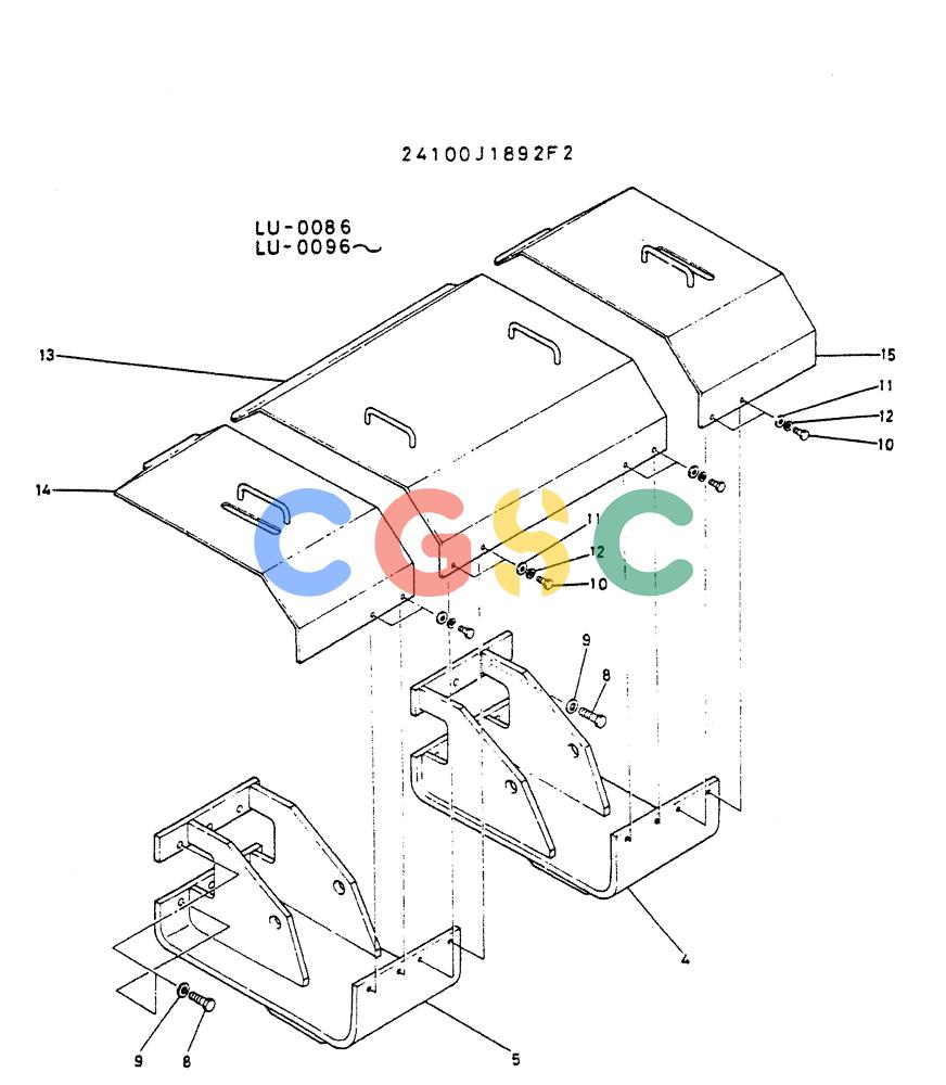 神钢零件查询(K935) - EXCAVATOR SUPPLEMENT ASN LU00154 (1/76-12/03) (06-012) - COVER ASSY, MOTOR Kobelco