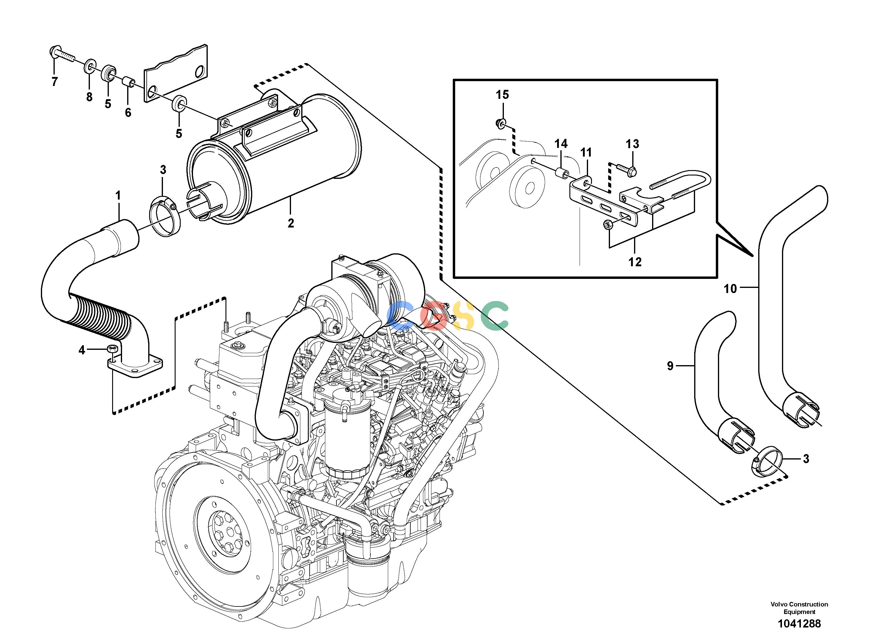 沃尔沃零件查询MC60B Exhaust systemS/N 71000 -STD-11858234NoneNoneNoneAutodata Volvo online