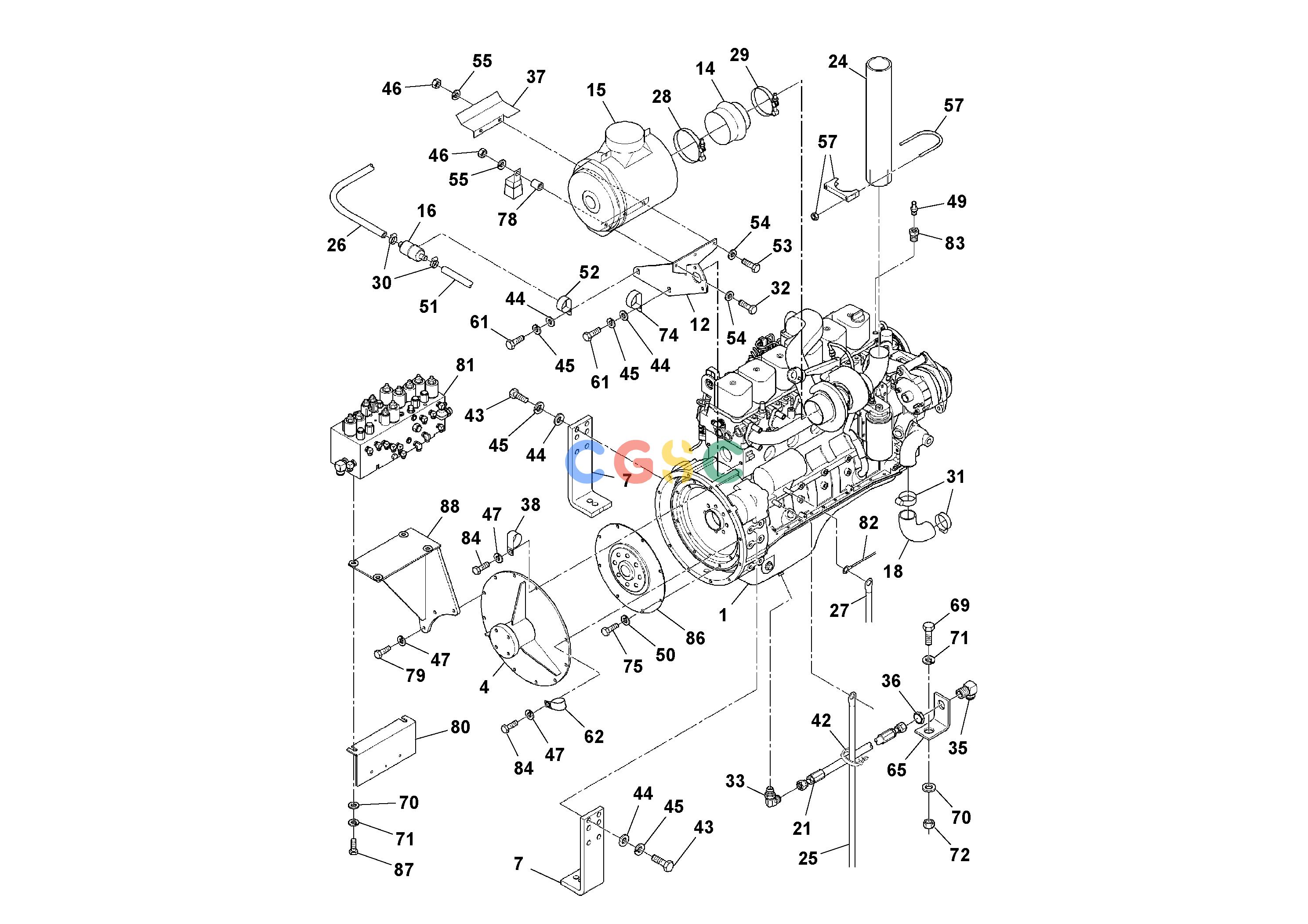 沃尔沃零件查询PF4410 Engine assemblyS/N 197449-VOE21A9920183 A-01A-NoneNoneNoneSN 173288, 20364089Autodata Volvo online
