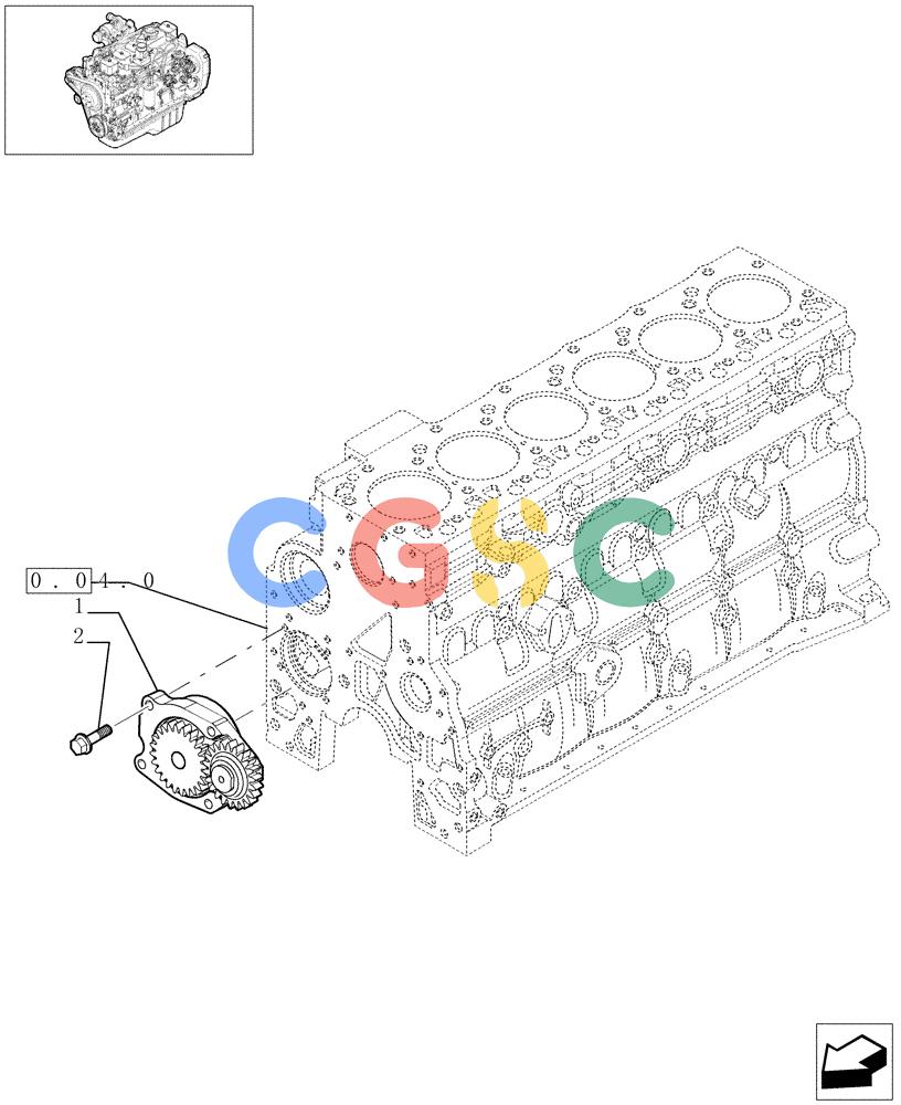 神钢零件查询(F4GE9684C J600) - ENGINE 504124795 - 920019900 (1/13-) (0.30.0[01]) - OIL PUMP - ENGINE (504099881) Kobelco