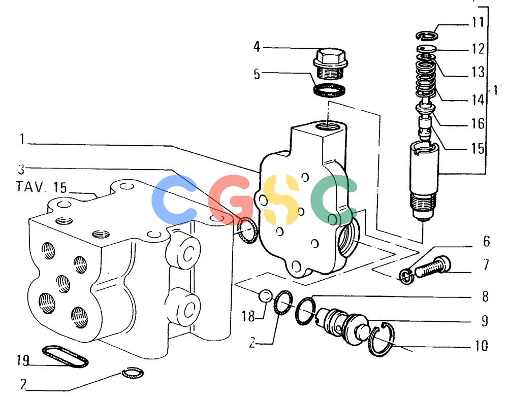 纽荷兰零件查询(FD14E) - CRAWLER DOZER (1.2770[016]) - REAR TRANSMISSION-CONTROL VALVE New Holland Constructuion