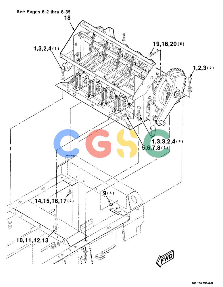 凯斯零件查询(8575) - CASE IH MID-SIZE RECTANGULAR BALER (NORTH AMERICA) (1/95-12/00) (06-002) - KNOTTER AND MOUNTING ASSEMBLY Case Agriculture