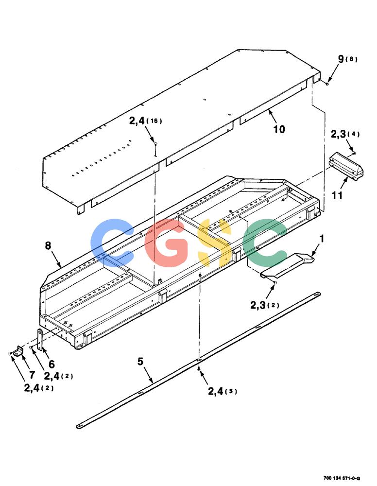 凯斯零件查询(8575) - CASE IH MID-SIZE RECTANGULAR BALER (NORTH AMERICA) (1/95-12/00) (10-014) - WING CART ASSEMBLY (RIGHT) Case Agriculture