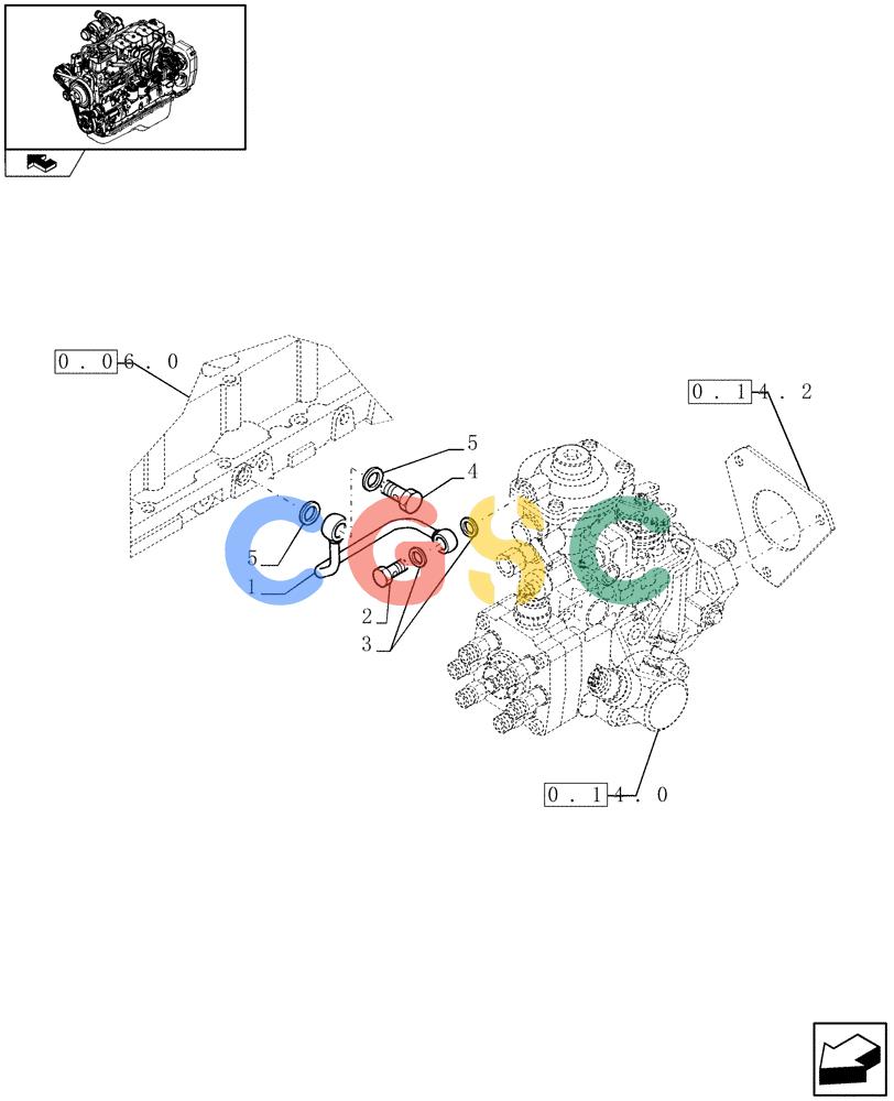 神钢零件查询(F4GE9684B J600) - ENGINE 504116859 - 87050849 (1/07-) (0.14.6) - INJECTION EQUIPMENT - PIPING (4893100) Kobelco