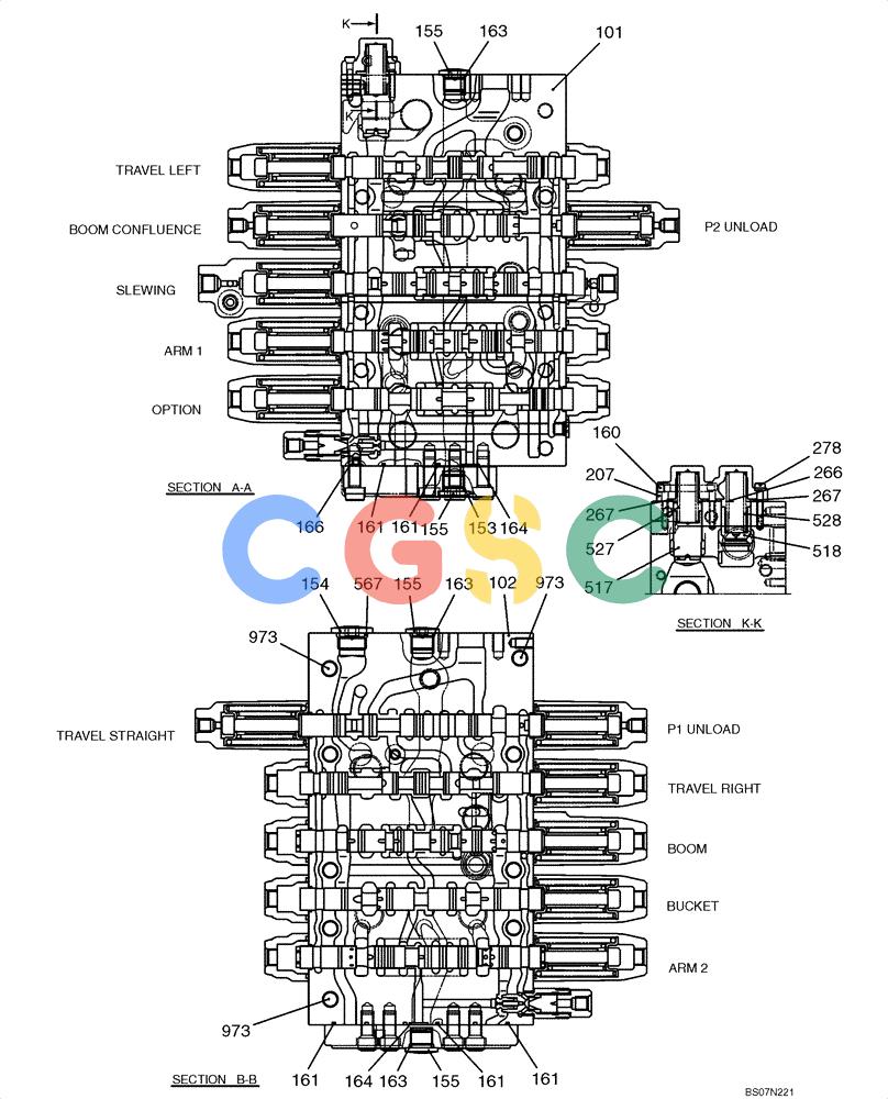 神钢零件查询(ED150) - BLADE RUNNER ACERA SR EXCAVATOR DOZER (TIER 3 ) ASN YL06-01201 (5/08-12/12) (08-01-00[02]) - VALVE ASSEMBLY, CONTROL (YY30V00058F1), FIGURE 2 OF 5 Kobelco