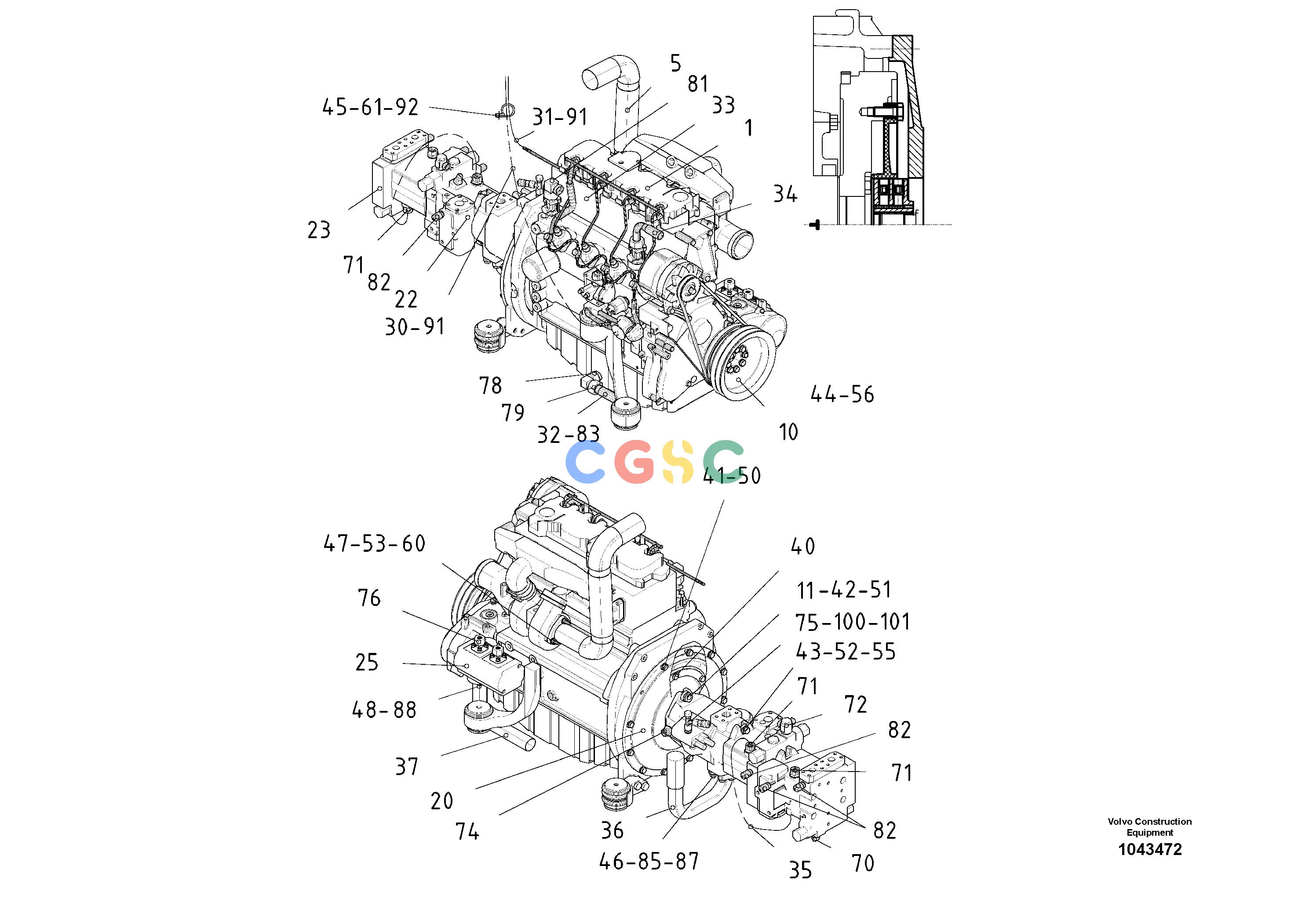 沃尔沃零件查询ABG2820 Engine Basic UnitS/N 20814 -87984977_5107-NoneNoneNoneBf4m2011 , 87984977Autodata Volvo online