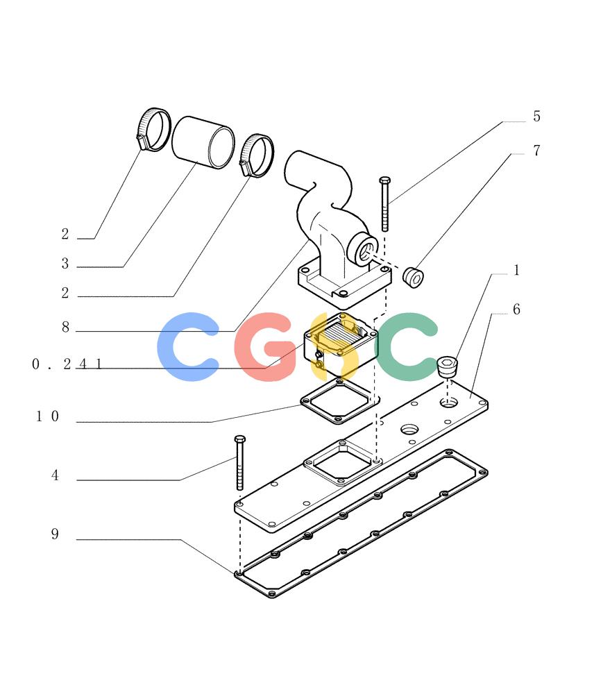 纽荷兰零件查询(DC150PS) - CRAWLER DOZER (0.071[01]) - INTAKE MANIFOLD New Holland Constructuion
