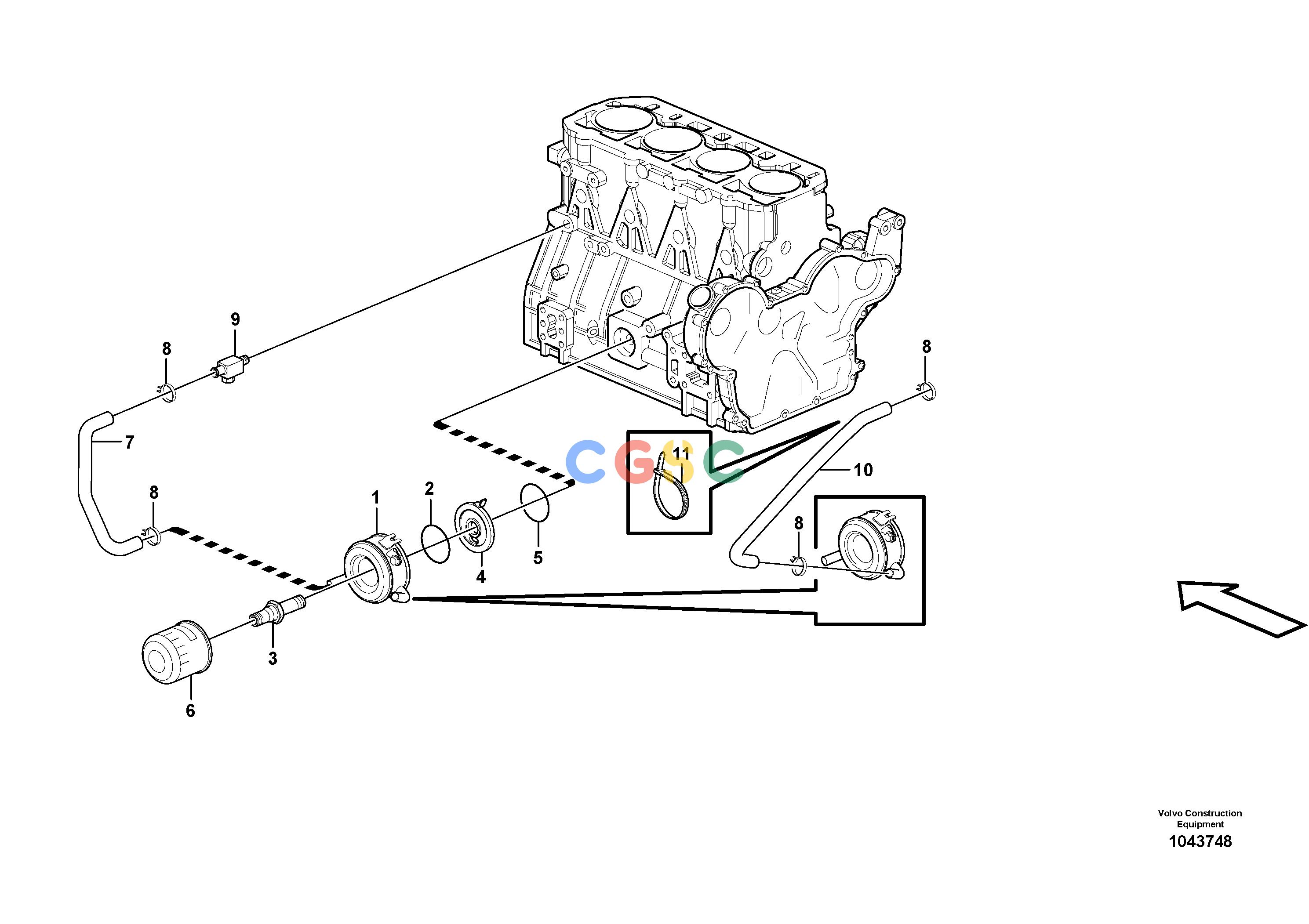 沃尔沃零件查询MC90B Oil coolerS/N 71000 -11858384, 11858385-NoneVOE11858384NoneAutodata Volvo online