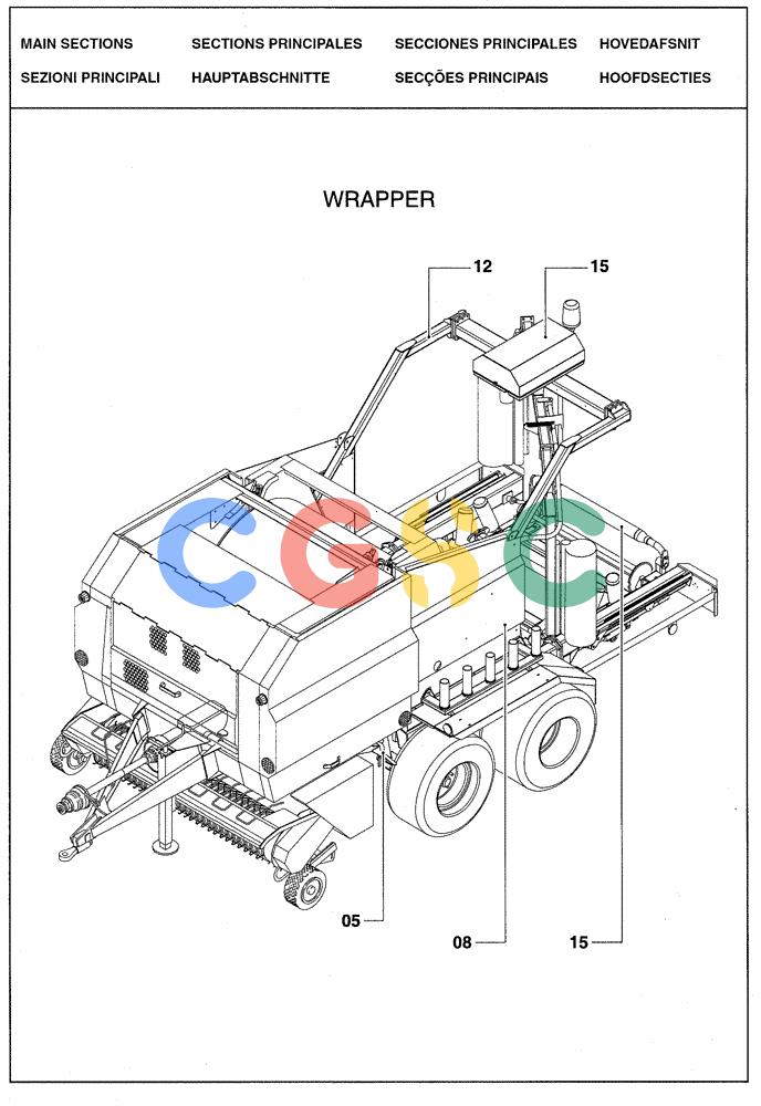 凯斯零件查询(RBX341) - SILAGE PACK ROUND BALER (3/03-12/05) (0.0016A[01]) - MAIN SECTIONS Case Agriculture