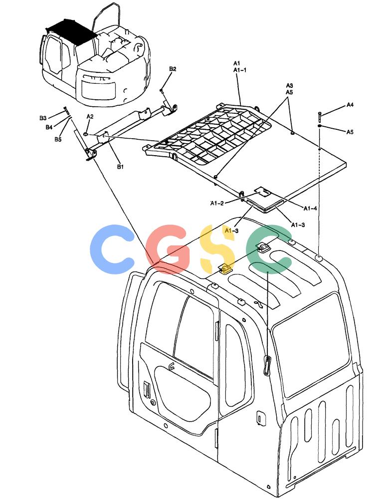 纽荷兰零件查询(E235BSR) - CRAWLER EXCAVATOR (5/07-) (5.0208[01]) - CAB GUARD New Holland Constructuion