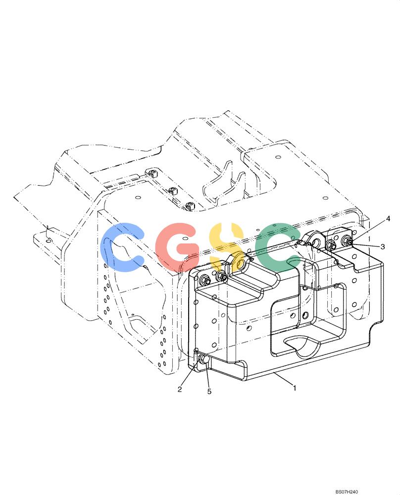 纽荷兰零件查询(D150B) - CRAWLER DOZER TIER 3 (HYDRO) (10/07-) (09-05) - COUNTERWEIGHT, REAR New Holland Constructuion
