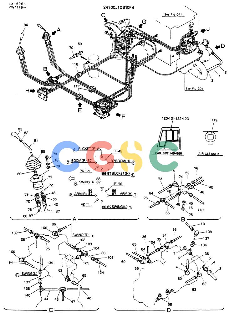 神钢零件查询(K904L) - MARK II EXCAVATOR ASN LX1526 (1/88-12/03) (03-006[01]) - REMOTE-CONTROL ASSY (MULTI) Kobelco