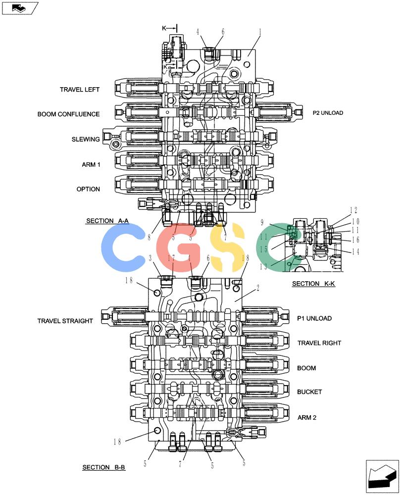 神钢零件查询(ED150-2) - BLADE RUNNER EXCAVATOR/DOZER ASN LH01-01001 (1/09-12/12) (01-017[03]) - VALVE INSTALLATION Kobelco