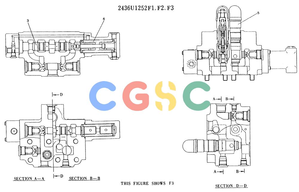神钢零件查询(K907LC) - MARK II EXCAVATOR BTW YQU0001 - YQU0400 (1/87-12/03) (11-010[02]) - VALVE ASSY, CONTROL (SWING) Kobelco