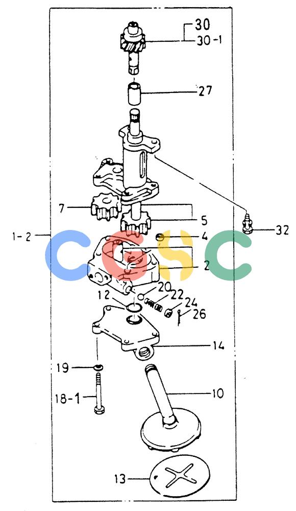 神钢零件查询(MD140C) - EXCAVATOR ASN YPU00501 (1/80-12/06) (13-006) - OIL PUMP & FIXING PARTS Kobelco
