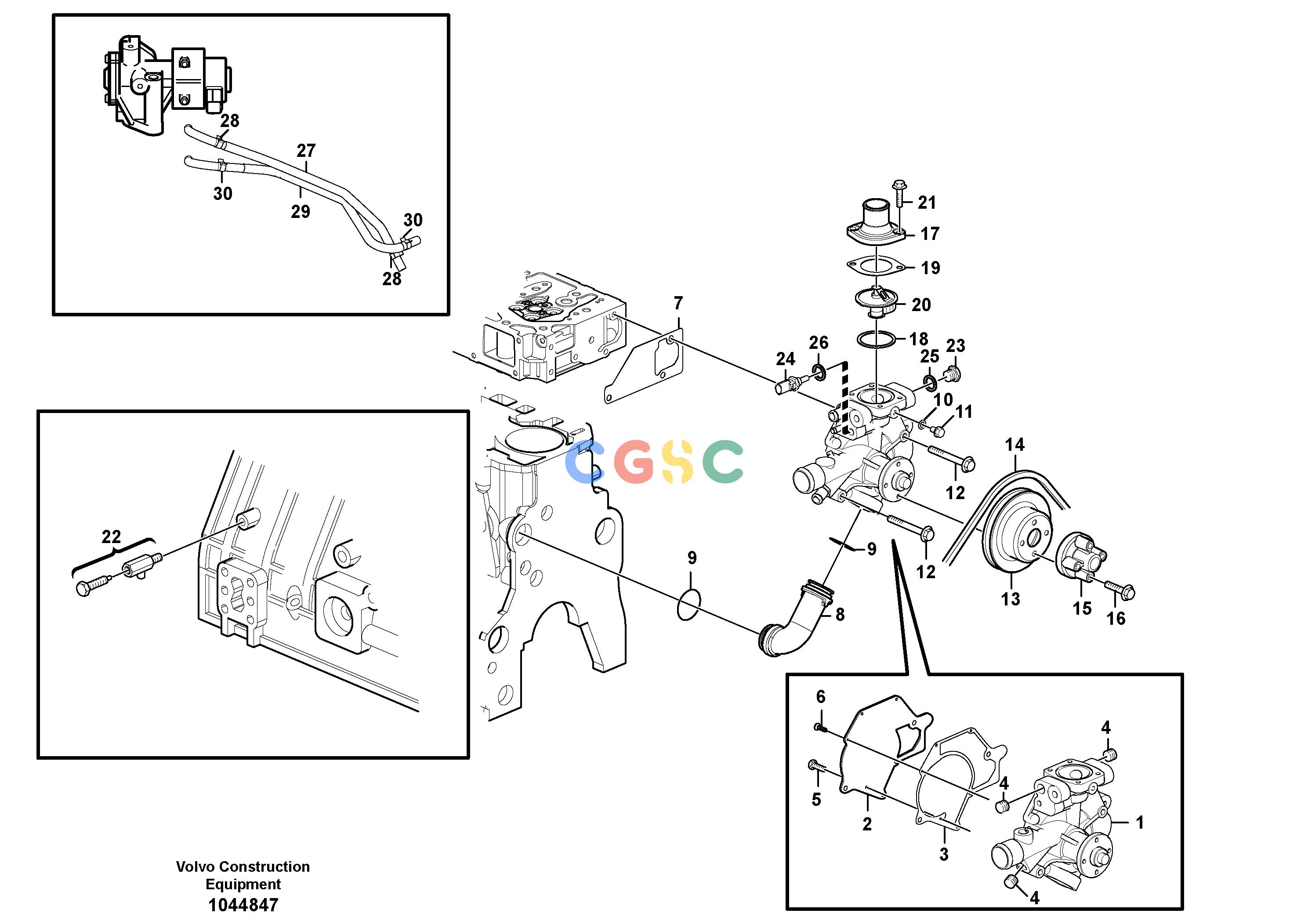 沃尔沃零件查询MC80B Water pump and thermostat housingS/N 71000 -11858383-NoneVOE11858383NoneAutodata Volvo online