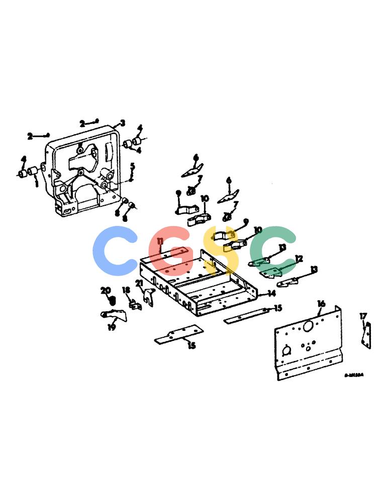 凯斯零件查询(445) - INTERNATIONAL HARVESTER RECTANGULAR BALER (NORTH AMERICA) (1/76-12/88) (A-40) - TWISTER BASE PLATE AND SUPPORTS, FOR WIRE BALER Case Agriculture