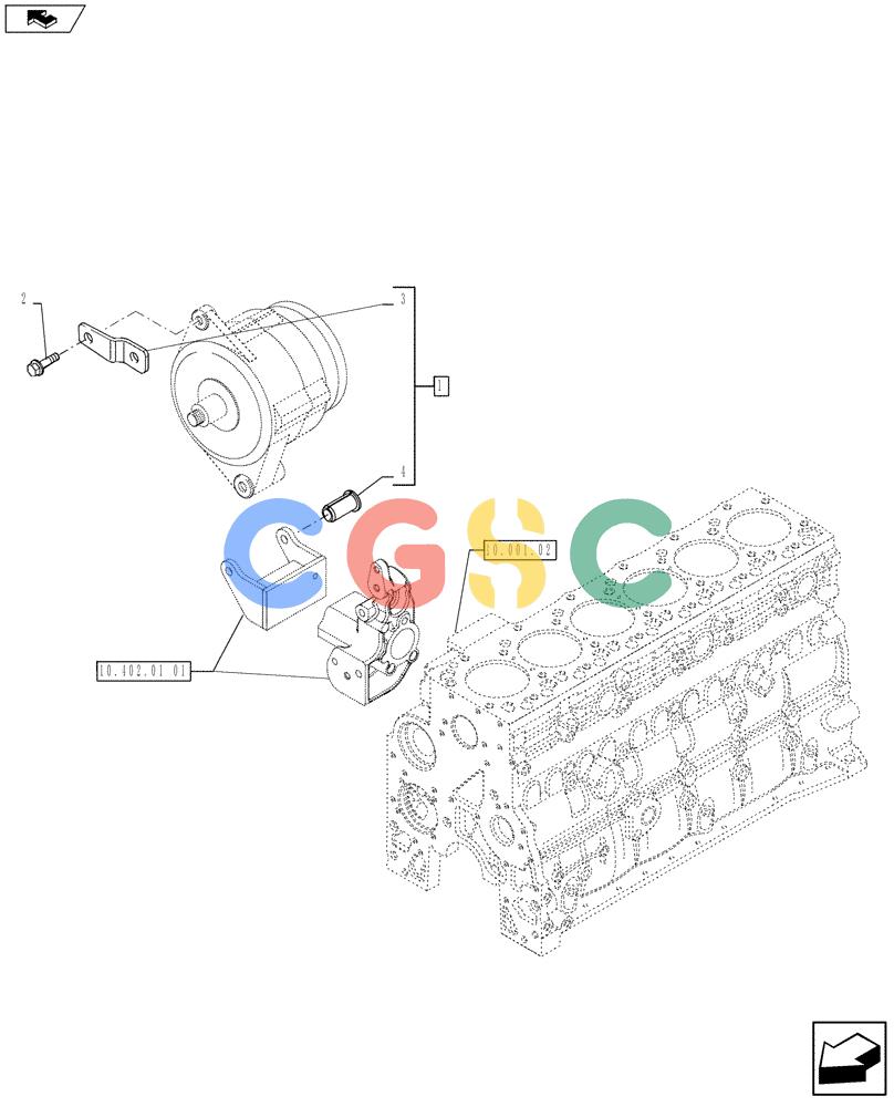 神钢零件查询(F4HFE613V A003) - ENGINE 5801366314 - 84169139 (9/10-) (55.301.02) - ALTERNATOR (504375139) Kobelco