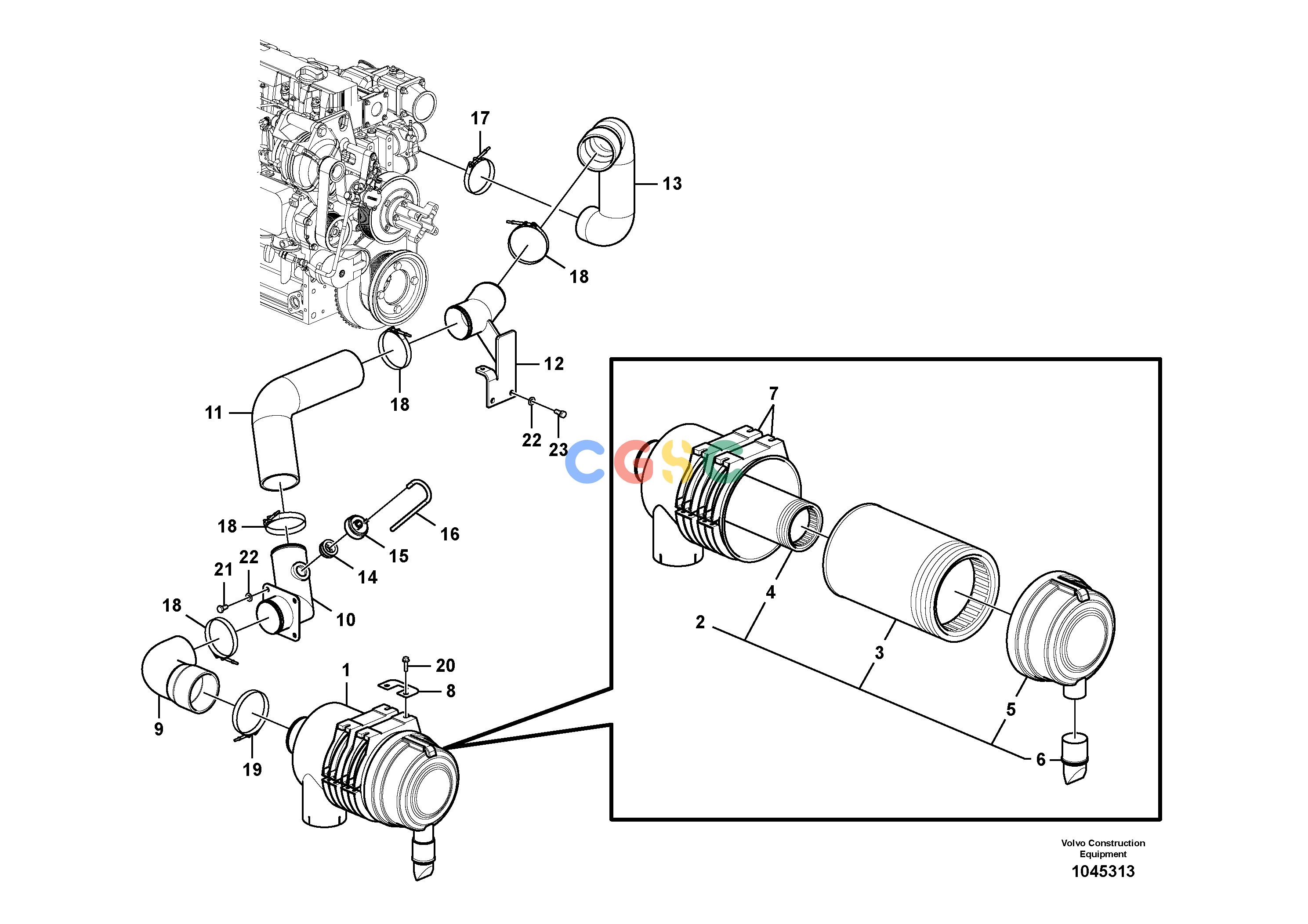 沃尔沃零件查询EW145B Inlet systemPRIME S/N 15001-8287683-NoneNoneNoneNoneAutodata Volvo online