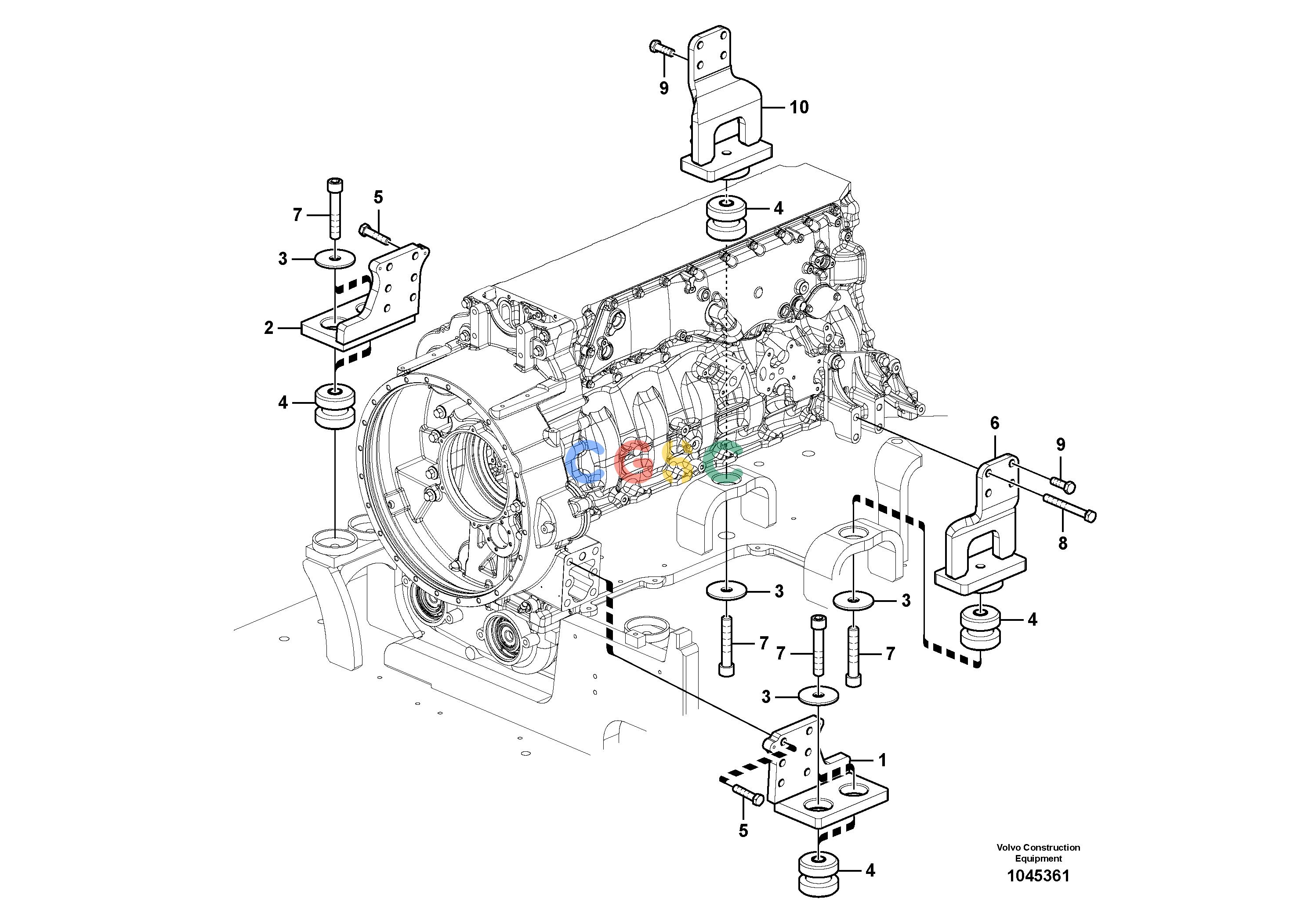 沃尔沃零件查询FBR2800C Engine mountingS/N 110001-1100168286906-NoneNoneNoneNoneAutodata Volvo online