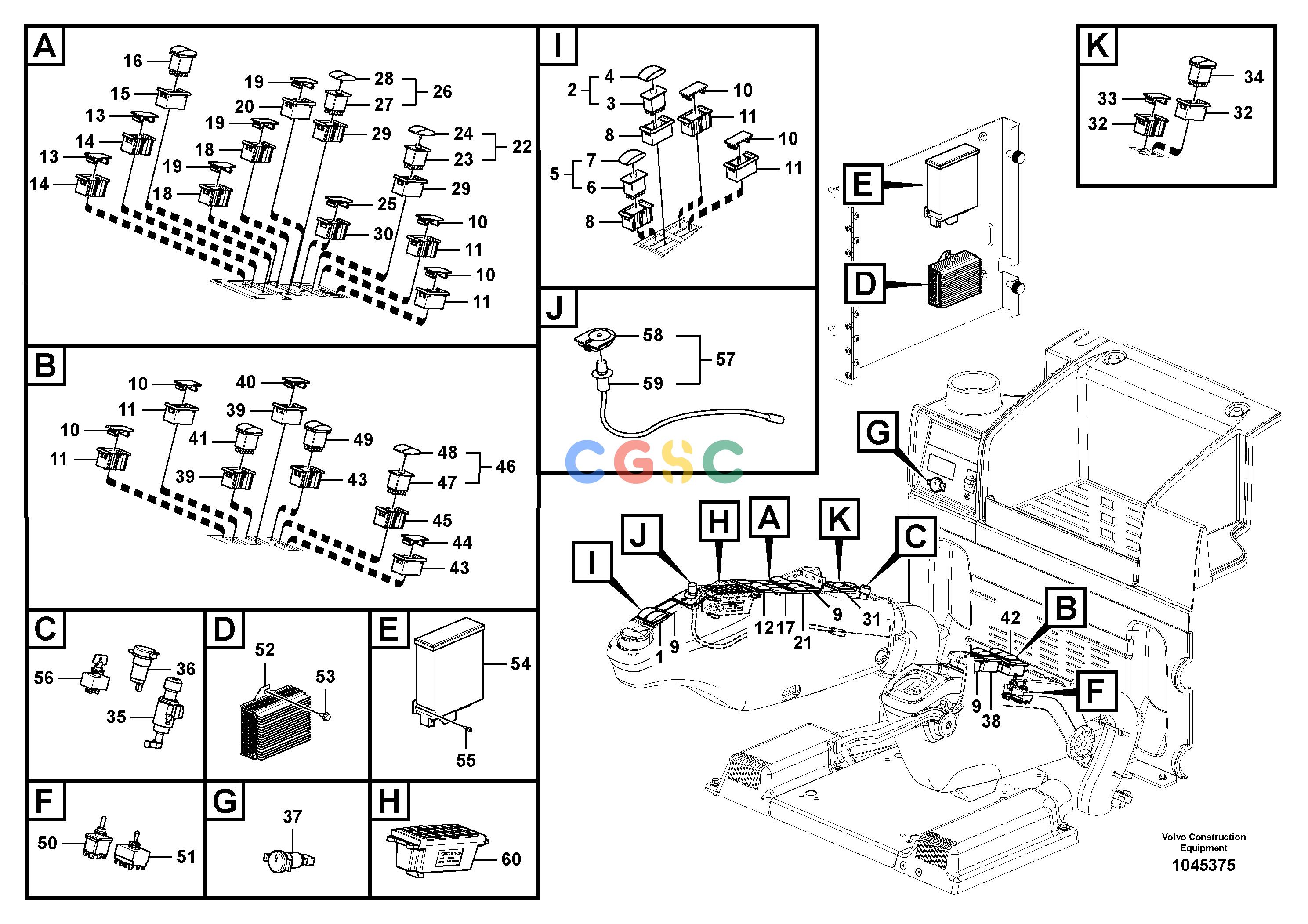 沃尔沃零件查询FBR2800C SwitchS/N 110001-1100168286906-NoneNoneNoneNoneAutodata Volvo online
