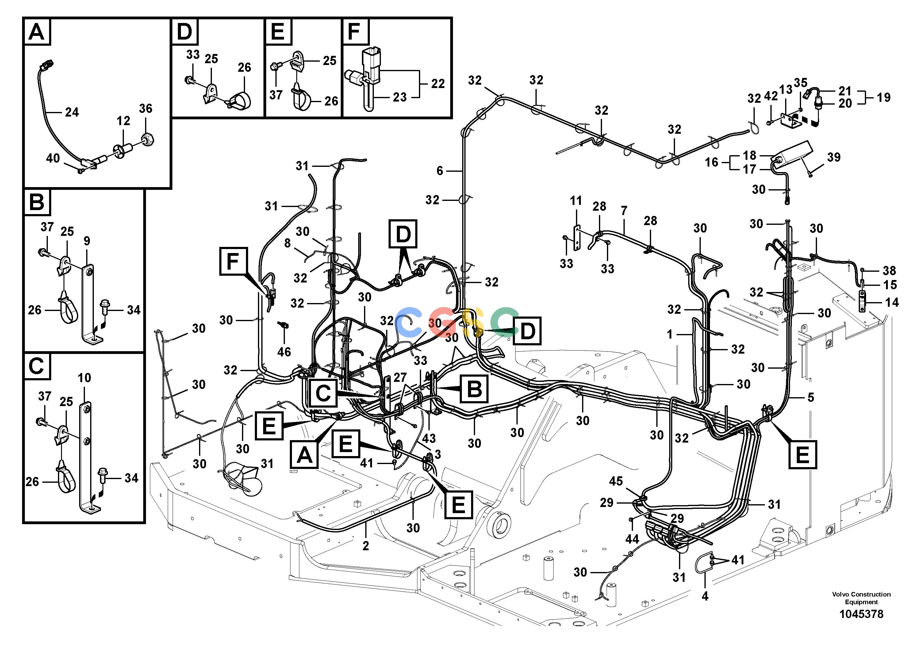沃尔沃零件查询FBR2800C Cable and wire harness, mainS/N 110001-1100168286906-NoneNoneNoneNoneAutodata Volvo online