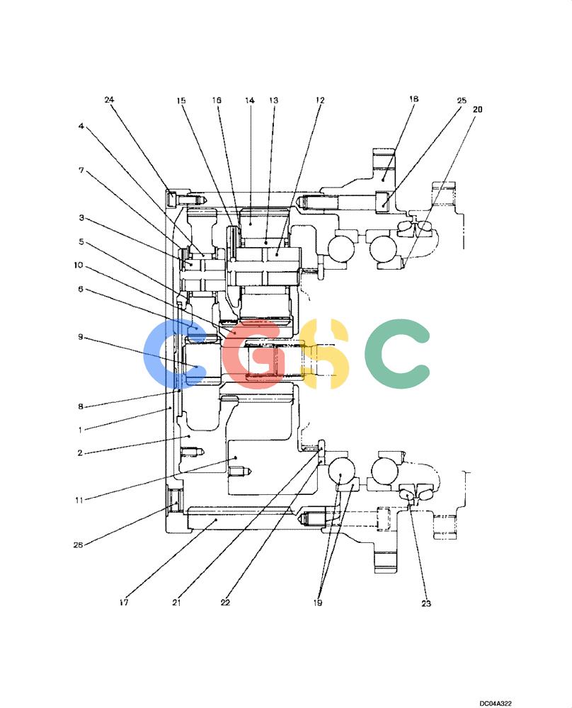 纽荷兰零件查询(EH215) - CRAWLER EXCAVATOR (9/03-) (06 -04[00]) - MOTOR - TRACK DRIVE (GEAR ASSY, REDUCTION) New Holland Constructuion