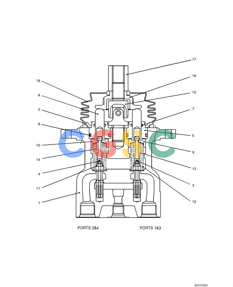 神钢零件查询(SK170-8) - ACERA MARK III EXCAVATOR - TIER 3 (NA) ASN YM04-U1601 - (5/07-12/12) (08-23[00]) - VALVE ASSEMBLY, PILOT (YN30V00111F1) Kobelco