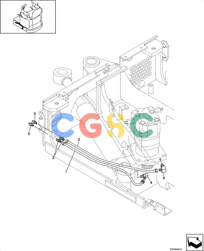 纽荷兰零件查询(E15) - COMPACT CRAWLER EXCAVATOR (N.A.) (1/06-) (09-29[00]) - LUBRICATION CIRCUIT - SWING New Holland Constructuion