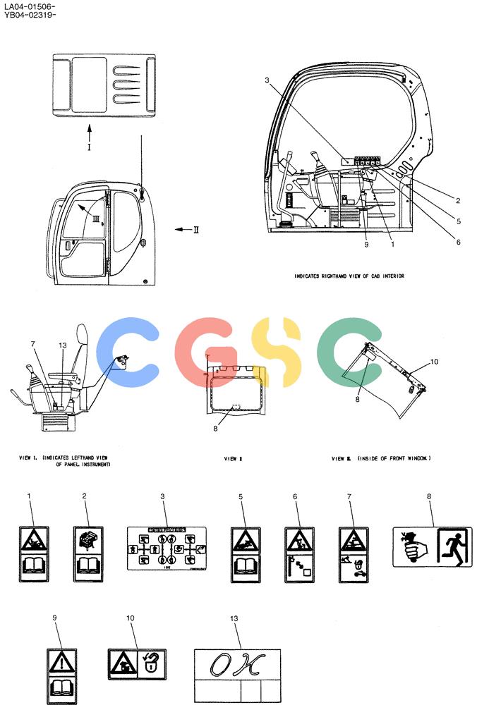 纽荷兰零件查询(E200SRLC) - CRAWLER EXCAVATOR BTW LA04-01506 - LA04-01625 (06-002) - NAME PLATE INSTAL (CAB) New Holland Constructuion