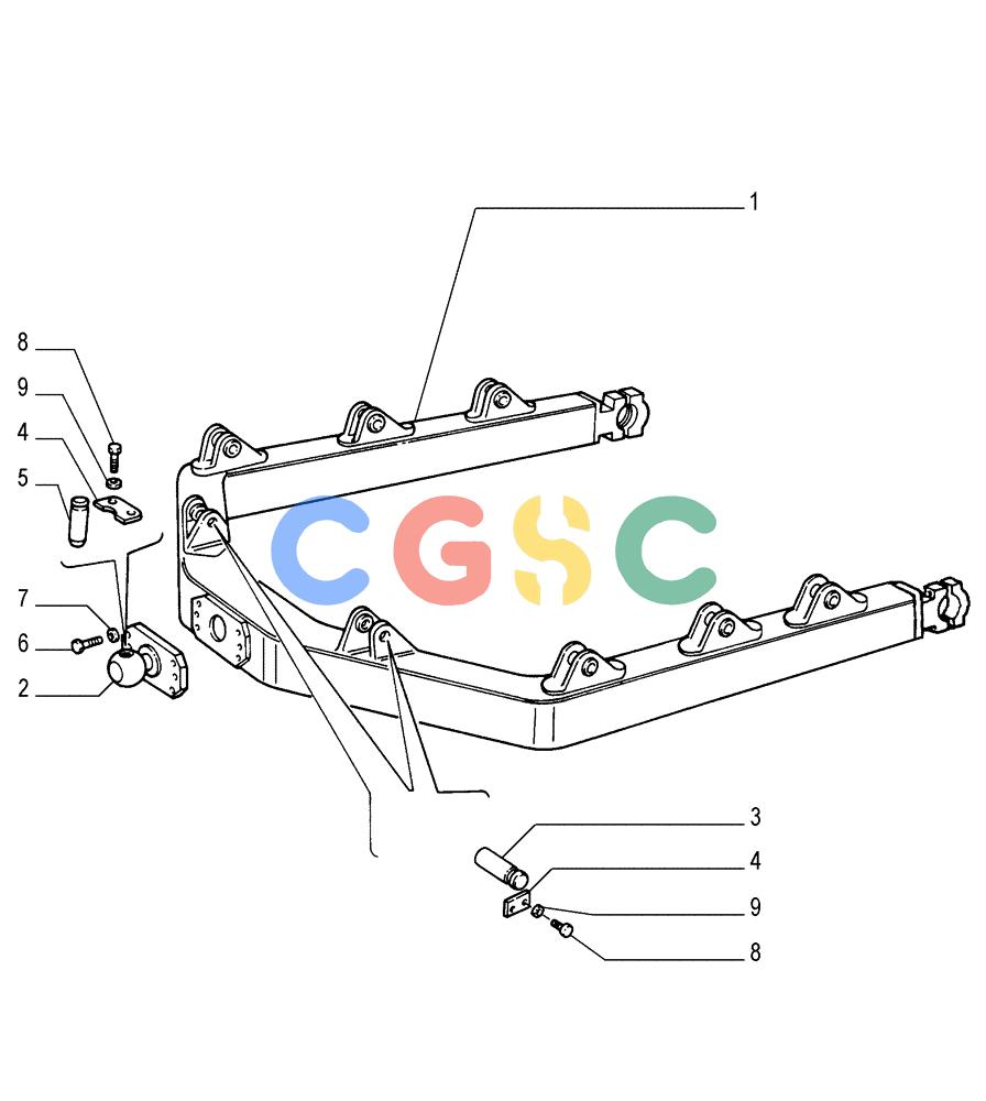 纽荷兰零件查询(FD255) - CRAWLER DOZER (N.A. VERSION) (7/95-) (9.477[03]) - C-FRAME - MECHANIC TILT - OPTIONAL CODE 76035530 New Holland Constructuion