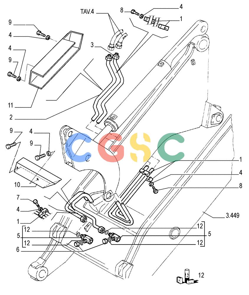 纽荷兰零件查询(FL145) - CRAWLER LOADER (N.A. VERSION) (11/98-) (9.439[06]) - ADDITIONAL HYDRAULIC FUNCTION-4-IN-1 BUCKET New Holland Constructuion