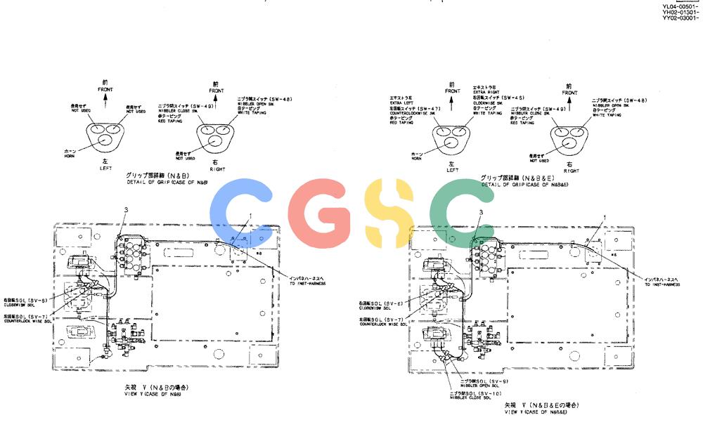 神钢零件查询(ED150-1E) - BLADE RUNNER EXCAVATOR/DOZER ASN YL05-00555 (11/03-12/04) (01-022[02]) - HARNESS ASSY, UPP Kobelco