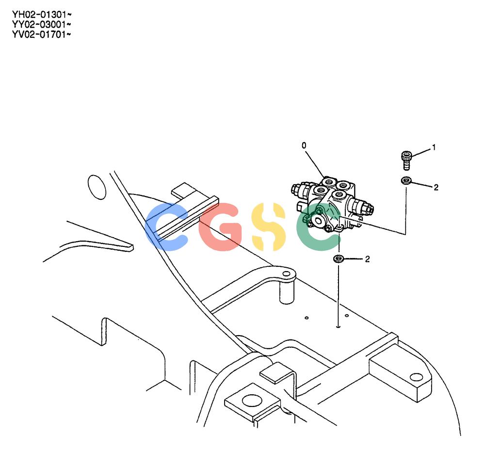 神钢零件查询(ED150) - BLADE RUNNER EXCAVATOR/DOZER BTW YL04-00501 - YL04-00554 (4/03-10/03) (07-025) - VALVE INSTAL Kobelco