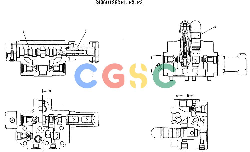 神钢零件查询(MD140BLC) - EXCAVATOR BTW YP1001 - YP1281 (1/80-12/06) (11-011[02]) - VALVE ASSY, CONTROL (SWING) Kobelco