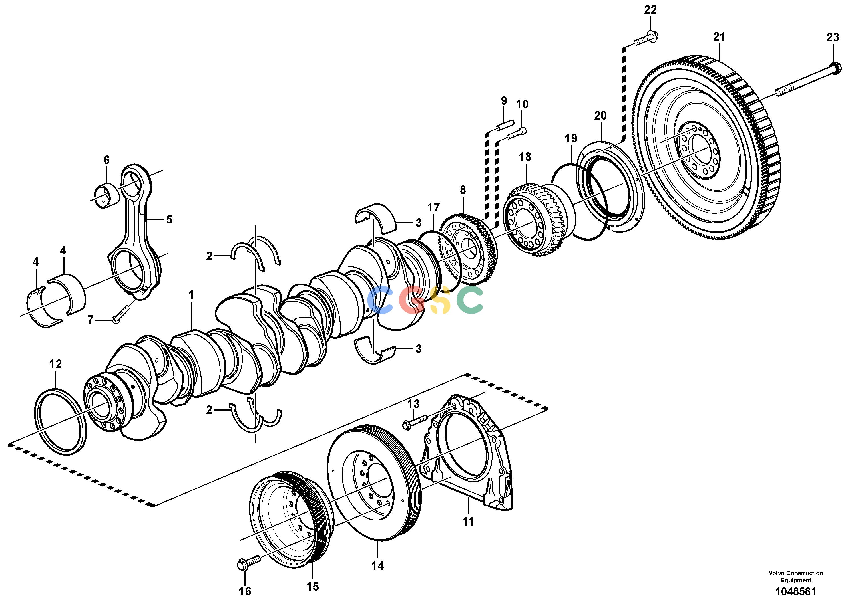 沃尔沃零件查询FBR2800C Crankshaft and related partsS/N 110001-1100168286906-NoneNoneNoneNoneAutodata Volvo online