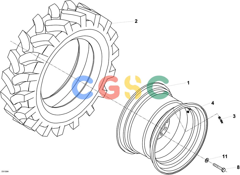 纽荷兰零件查询(CV700) - VIBRATORY ROLLER (9/01-) (07-005-00[01]) - REAR WHEELS New Holland Constructuion