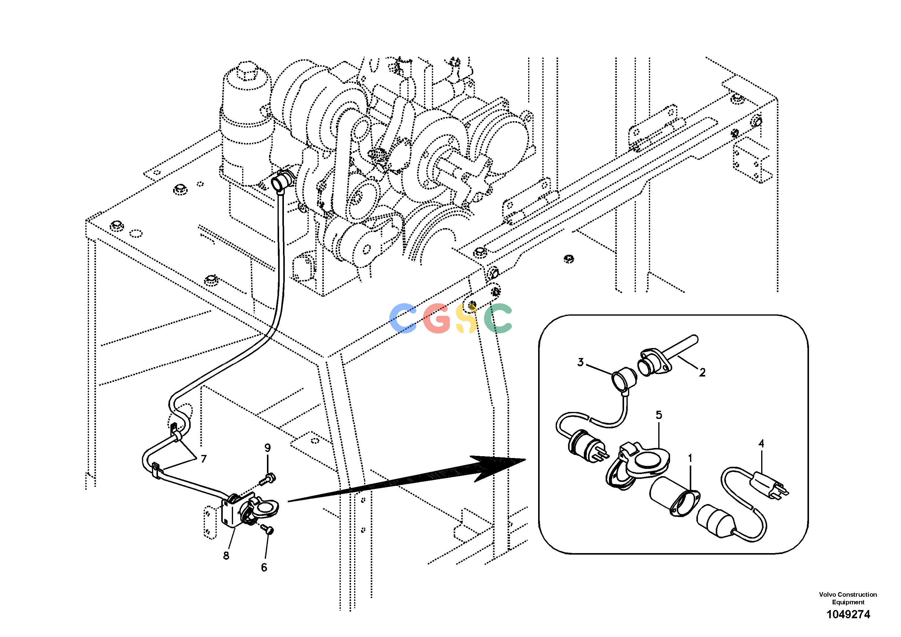 沃尔沃零件查询EC180B Engine block heaterPRIME S/N 12001-8277477-8277478NoneNoneNoneAutodata Volvo online