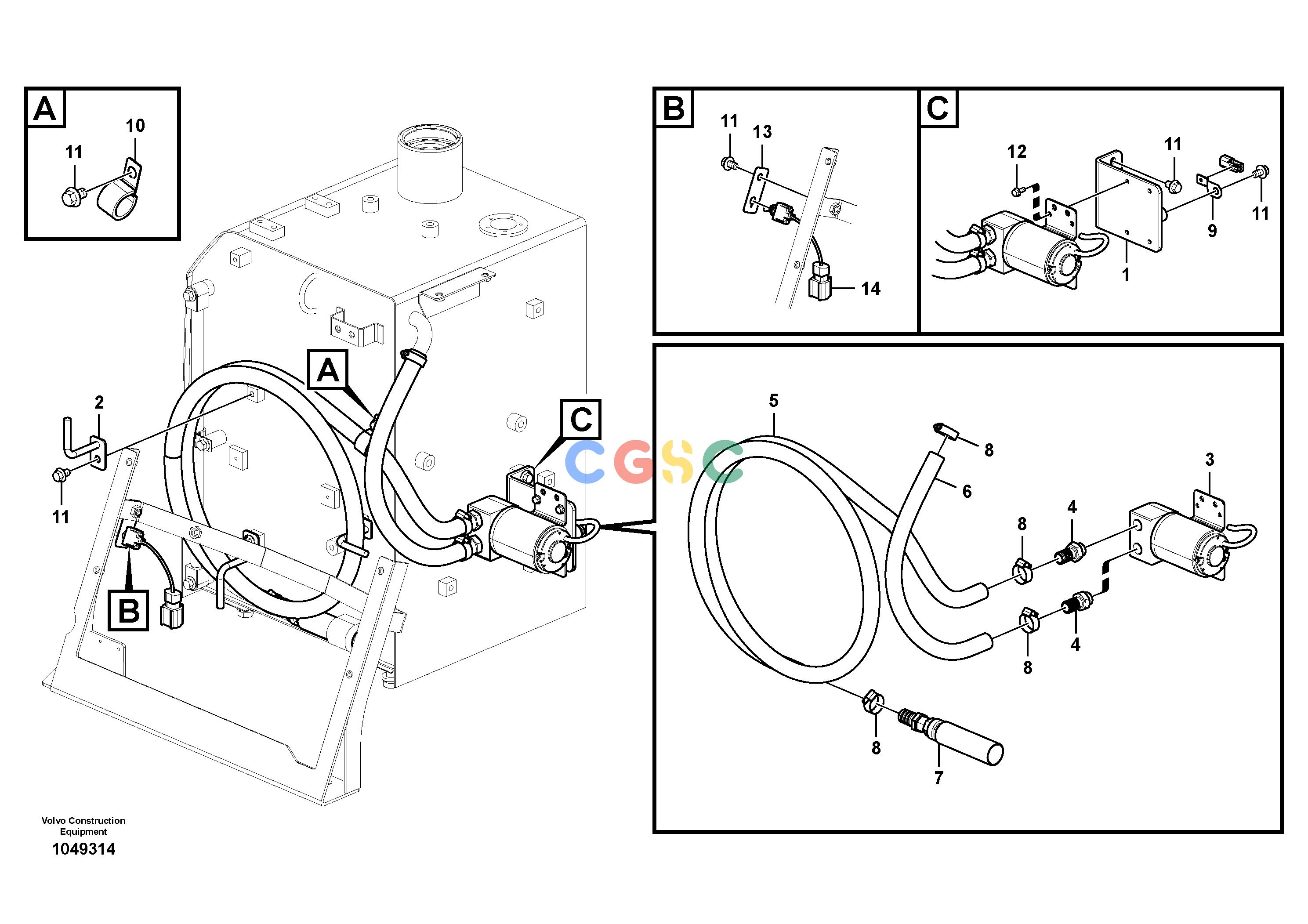 沃尔沃零件查询EW60C Fuel filling pump with assembling detailsS/N 110001-8287419-NoneNoneNoneNoneAutodata Volvo online