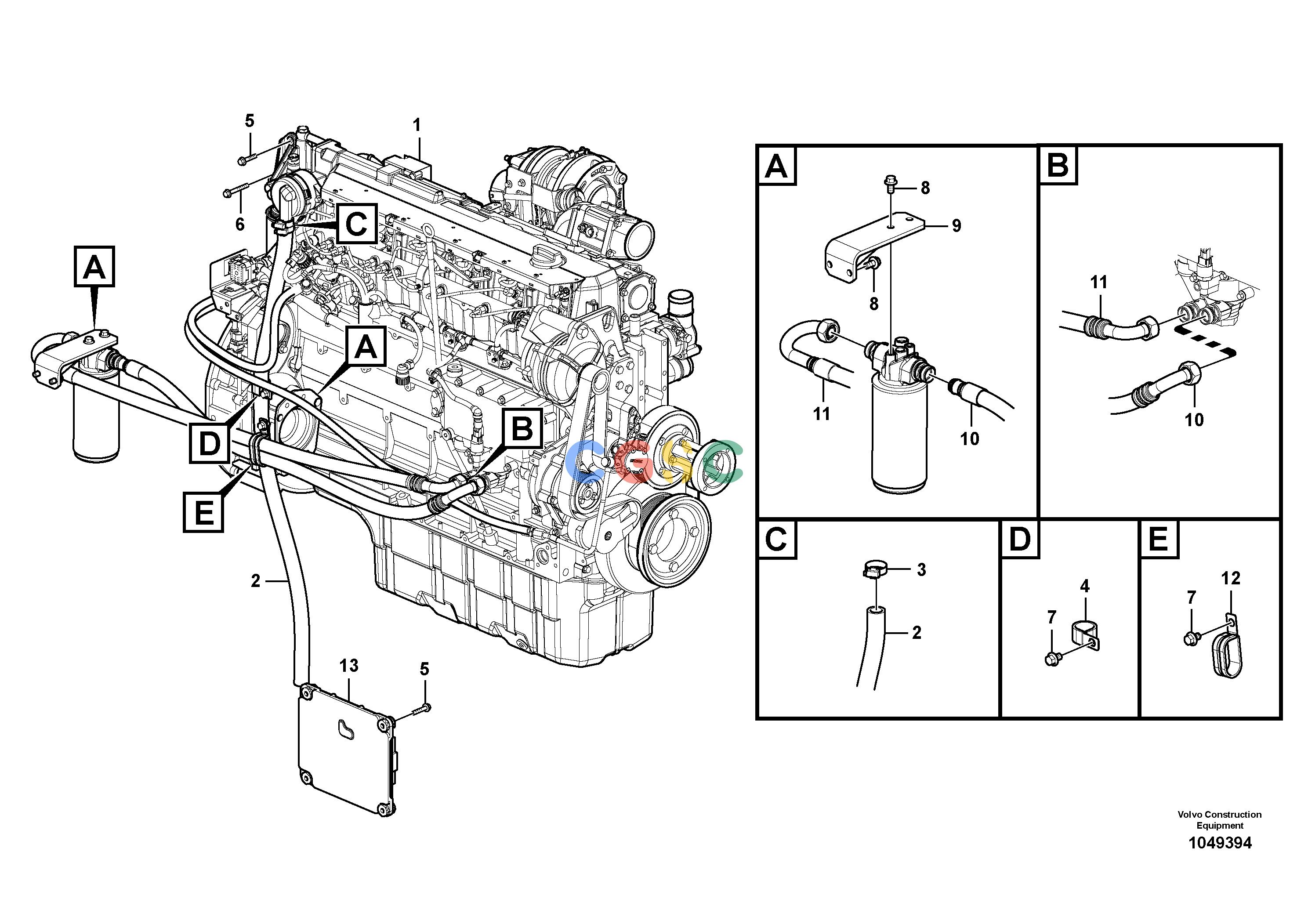 沃尔沃零件查询EC240B EnginePRIME S/N 15001-16436/ 40001-40237/ 35001-375268286446-NoneVOE8286446NoneAutodata Volvo online