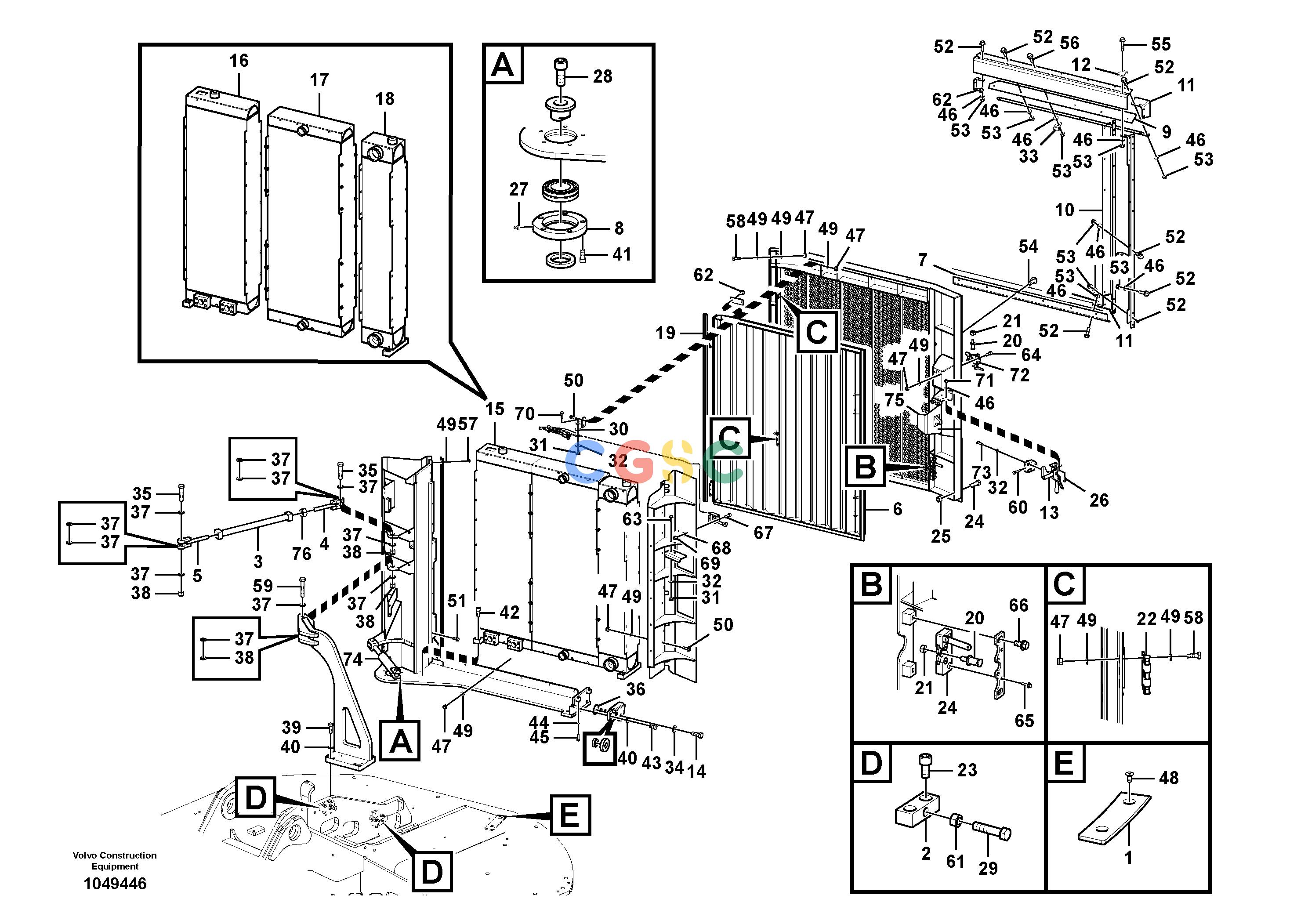 沃尔沃零件查询FBR2800C RadiatorS/N 110001-1100168286906-NoneNoneNoneNoneAutodata Volvo online